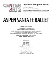 Program Notes