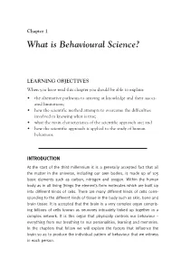 What Is Behavioural Science?