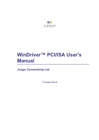 Windriver™ PCI﻿/﻿ISA User's Manual