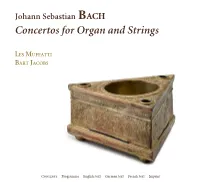 Concertos for Organ and Strings