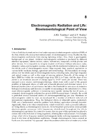 Electromagnetic Radiation and Life: Bioelementological Point of View