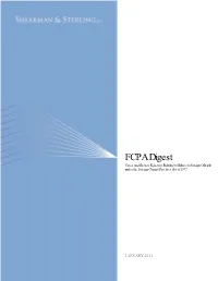 FCPA Digest Jan 2011