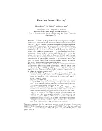 Function Secret Sharing⋆