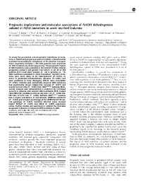 Prognostic Implications and Molecular Associations of NADH Dehydrogenase Subunit 4 (ND4) Mutations in Acute Myeloid Leukemia