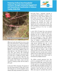 Protecting Civilians from Unexploded Ordinance Through Community Engagement and Humanitarian Coordination in Rubkona County, Unity State