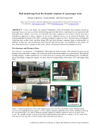Rail Monitoring from the Dynamic Response of a Passenger Train