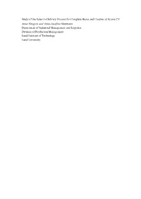Study of the Sales-To-Delivery Process for Complete Buses and Coaches