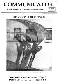 The Newspaper of Bronx Community College BRONX, N.Y