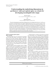 Understanding the Underlying Dimensions in Perfumers' Odor