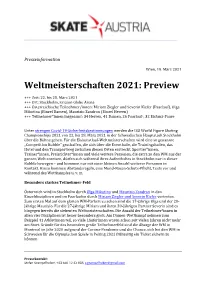 Weltmeisterschaften 2021: Preview