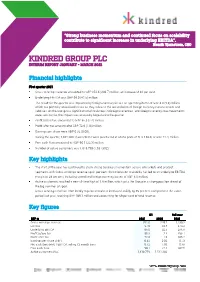 Kindred Group Plc – Interim Report