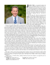 Onathan Cohler Is Recognized Throughout the World As “An Absolute Master of the Clarinet” (In- J Ternational Clarinet Association’S Clarinet Maga- Zine)