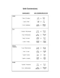 Unit Conversions