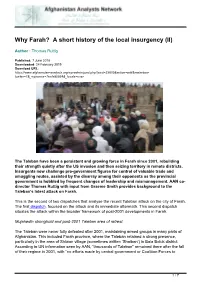 Why Farah? a Short History of the Local Insurgency (II)