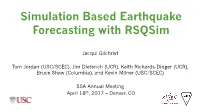 Simulation Based Earthquake Forecasting with Rsqsim