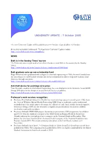 UNIVERSITY UPDATE : 7 October 2005