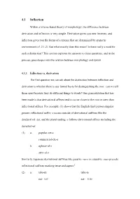 4.1 Inflection