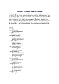 Allenberg Bog Plant List
