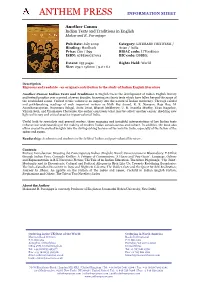 Anthem Press Information Sheet