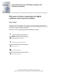 Fifty Years in Home Computing, the Digital Computer and Its Private Use(Er)S