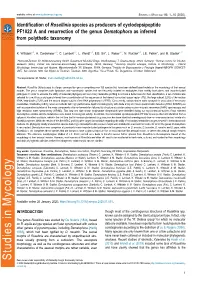 Identification of Rosellinia Species As Producers Of