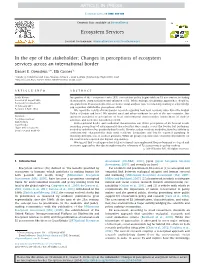 In the Eye of the Stakeholder Changes in Perceptions Of