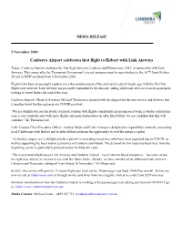 Link Airlines First Flight to Hobart