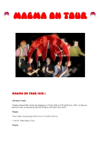 Magma on Tour