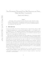 New Permutation Trinomials from Niho Exponents Over Finite Fields