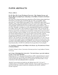 Paper Abstracts