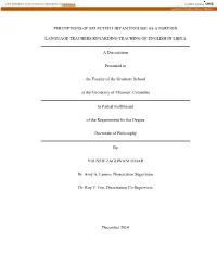 Perceptions of Selected Libyan English As a Foreign