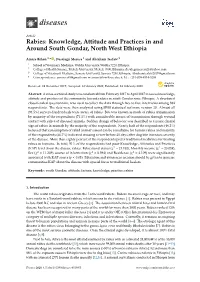 Rabies: Knowledge, Attitude and Practices in and Around South Gondar, North West Ethiopia