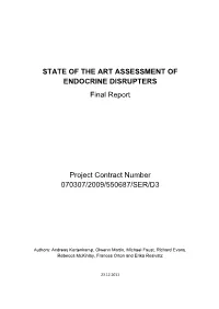 STATE of the ART ASSESSMENT of ENDOCRINE DISRUPTERS Final Report