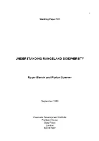 Understanding Rangeland Biodiversity