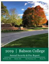 2019 Annual Security and Fire Report