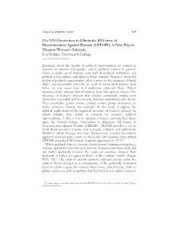 (CEDAW): a New Way to Measure Women's Interests Lisa Baldez, Dartmouth College