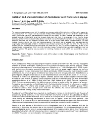 Isolation and Characterization of Acetobacter Aceti from Rotten Papaya