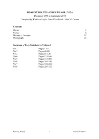 Romany Routes Index to Volume 4