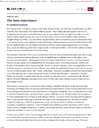 The Amis Inheritance