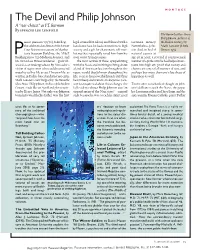 The Devil and Philip Johnson a “Star-Chitect” As P.T
