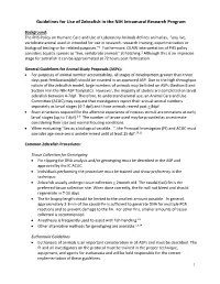 Guidelines for Use of Zebrafish in the NIH Intramural Research Program