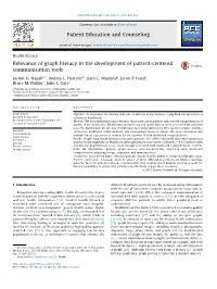 Relevance of Graph Literacy in the Development of Patient-Centered