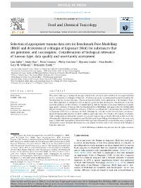 Selection of Appropriate Tumour Data Sets for Benchmark