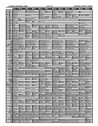 Sunday Morning Grid 12/11/16 Latimes.Com/Tv Times