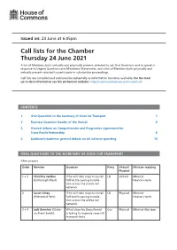View Call List: Chamber PDF File 0.08 MB