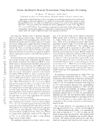Atomic Quadrupole Moment Measurement Using Dynamic Decoupling