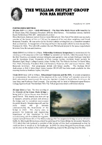 The William Shipley Group for Rsa History