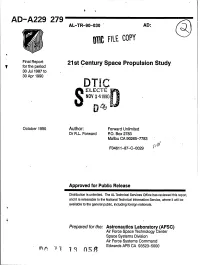 Twenty-First Century Space Propulsion Study
