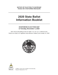 2020 State Ballot Information Booklet