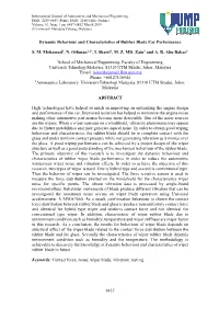 6437 Dynamic Behaviour and Characteristics of Rubber Blade Car Performance